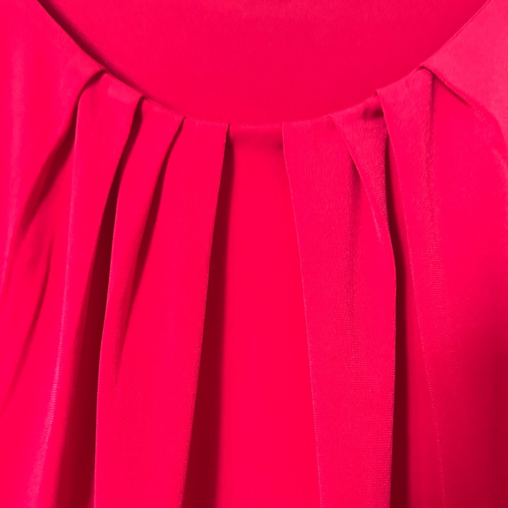 Liz Claiborne Vibrant Red Scoop Neck Blouse - Picture 3 of 3